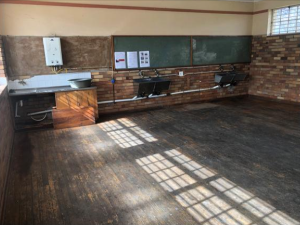 Sanitation facilities at Ntsika Secondary School, South Africa, before renovation.